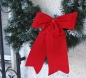 Preview: Große Rote Kunstsamtschleife für außen und innen 25x30 cm, für Fahrad, Moped, Kleinwagen, Geschenk, Advent