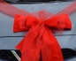 Mobile Preview: Riesenschleife in rot  Organza und Kunstsamt, Jumbo Geschenkschleife