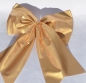 Preview: Goldene wetterfeste Schleife für Aussen 35x35cm - Weihnachten, Advent, goldene Hochzeit