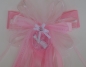 Mobile Preview: Dekoschleife - Baby Shower- Geschenkschleife für Taufe und Geburt rosa oder blau