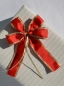 Preview: 4 x Schleife rot mit dickem Goldrand, Christbaumschleife und Geschenkschleife