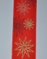 Preview: Sehr große XL Schleife für Advent und Weihnachten rot-dunkelrot-gold, 30X50cm