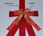 Preview: Sehr große XL Schleife für Advent und Weihnachten rot-dunkelrot-gold, 30X50cm