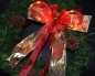 Preview: LED-Weihnachtsschleife, Gold  oder Silber mit Rot oder Ihre Wunschfarbe  26x32cm große Fertigschleife