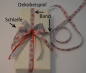 Preview: Meterware - silbergrau-rot passend für Wintergeschenkschleife