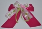 Preview: Weihnachtsschleife pink - rosa - grün - selbstklebend