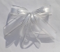 Mobile Preview: Glamoröse weiss – silberne  Schleife für Weihnacht und Hochzeit