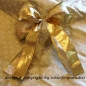 Preview: 2 x Edle und glamoröse Geschenkschleife aus Goldbrokat