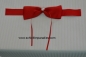 Preview: 4 Stück -Schicke rote Schleife mit halber Perle dekoriert, Geschenkschleife selbstklebend