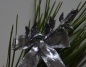 Preview: Christbaumschleife silber mit schwarzem Glitter