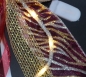 Preview: LED-Weihnachtsschleife, Glitzer ohne Ende, Beere-gold-silber 22x32cm große Fertigschleife