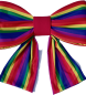 Preview: Riesenschleife, Dekoschleife LGBTQ+ Pride, Regenbogen Schleife 90 x 85 cm