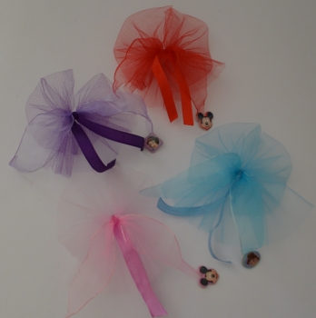 Tüllschleife für Kleine Prinzessinnen in lila, türkis, rot und rosa
