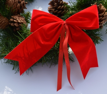 Adventsdeko Weihnachten oder Riesengeschenk Wetterfeste rote Riesen Schleife 
