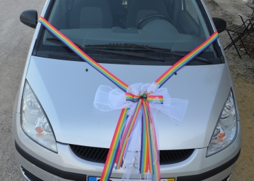 Hochzeit - Deko - Schleife pride, LGBT - Autoschleife - Fertigschleife - Regenbogenhochzeit