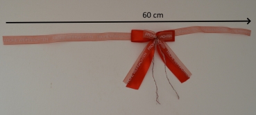 Schleife mit Text - Frohe Weihnachten - rote Geschenkschleife für Päckchen,  Geschenkverpackung