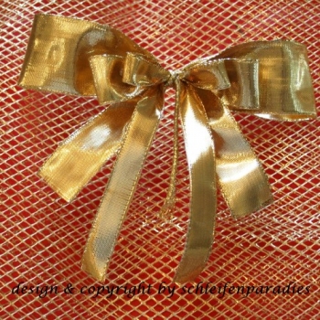 6 Stück - Klassische Goldschleife oder Silber Schleife  bildschön zum TOP-PREIS
