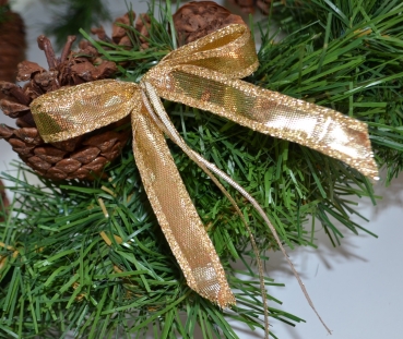 20 x Kleine goldene oder Silber Schleife - für alle Fälle - selbstklebend oder Christbaumschleife