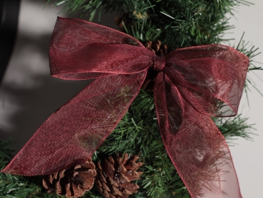 Aussen Fertigschleife 14x25cm Schicke rote Schleife Advent Weihnachten 
