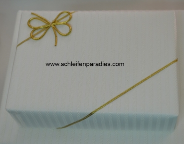 Gummiband-Schleife gold oder silber, praktisch und preiswert, Größe L