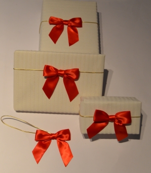 Satinschleife - Fertigschleife mit Gummiband, Elastikband, Weihnachten