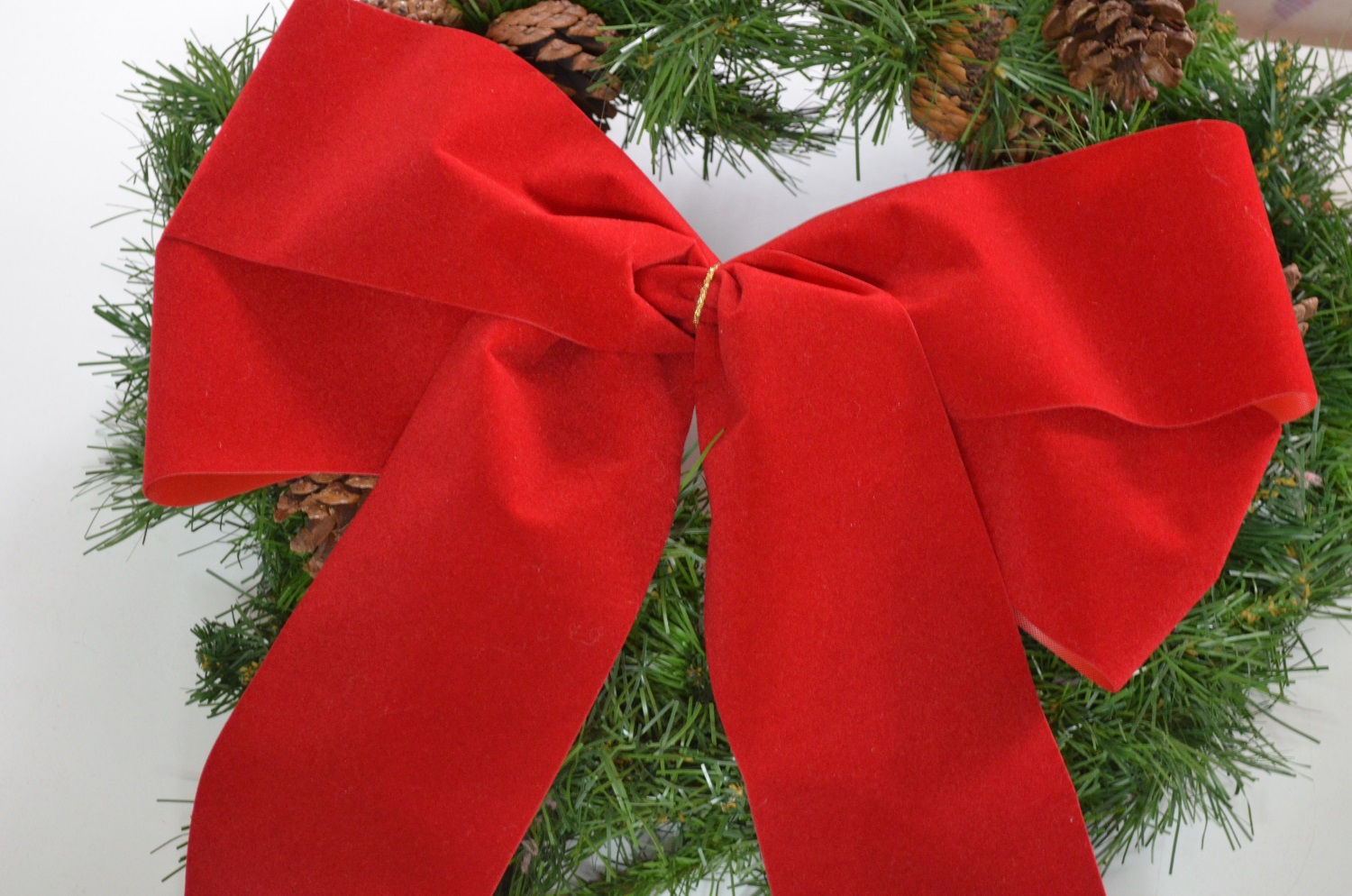 Elegante und auffallende Rote wetterfeste Dekoschleife aus Kunstsamt für Weihnachten und Andere Feierlichkeiten 