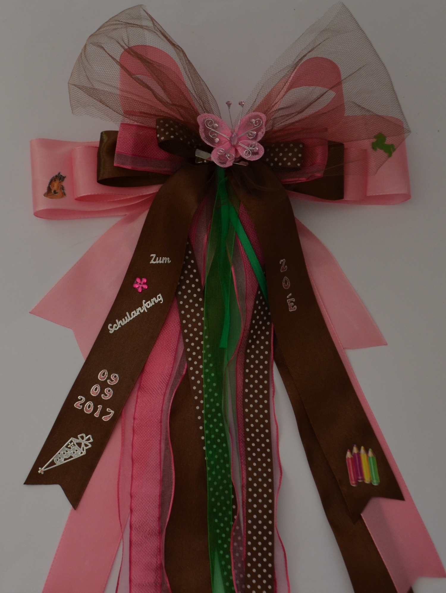 Zuckertüte 3 D Geschenkschleife nach Ihren Angaben Schleife für Schultüte 