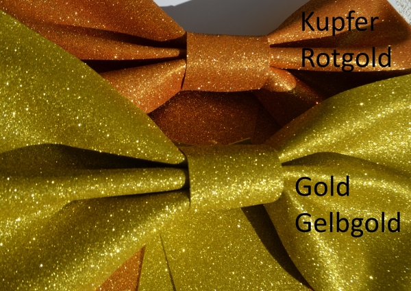 XL Glitter Dekoschleife silber, gold oder rotgold -  Advent, Weihnachtsdekoration oder Autogeschenk, Hochzeit