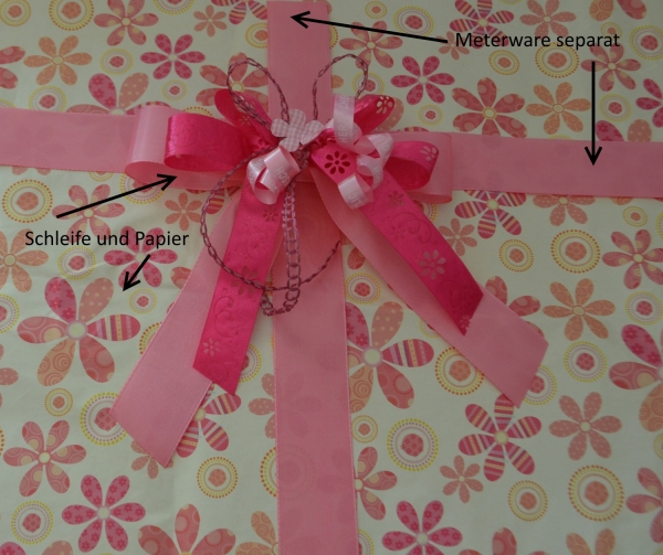 Set: Geschenkschleife und Geschenkpapier 70/100cm