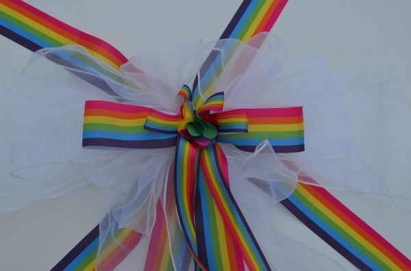 Hochzeit - Deko - Schleife pride, LGBT - Autoschleife - Fertigschleife - Regenbogenhochzeit