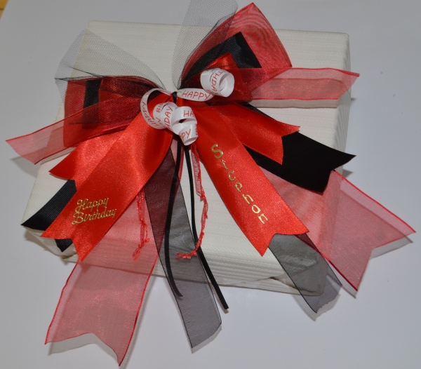 Schleife für Geld-Geschenk oder kleineres Paket - nach Ihrer Angabe angefertigt und personalisiert