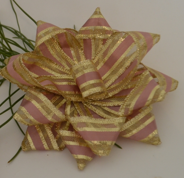 2 Stück Sternschleife - Rosettenschleife für Geschenk päckchen