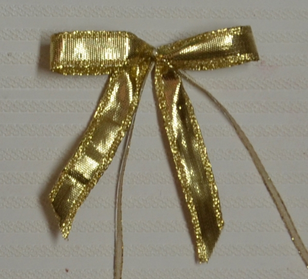 20 x Kleine goldene oder Silber Schleife - für alle Fälle - selbstklebend oder Christbaumschleife
