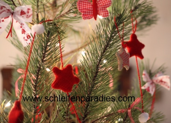 20-teilig - Weihnachts - Set - HANDARBEIT - diverser Christbaumschmuck, Weihnachtsschleifen