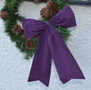 Große lila  Kunstsamtschleife für außen und innen 25x30 cm, für Advent, Fahrrad, Moped, Kleinwagen, Geschenk,