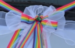 Hochzeit - Deko - Schleife pride, LGBT - Autoschleife - Fertigschleife - Regenbogenhochzeit
