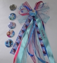 Frozen - Schultütenschleife mit Pin und Name personalisiert, Eiskönigin Elsa, Anna
