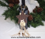 Rustikaler Geschenkanhänger, Naturlook, Stern