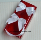 Weisse oder schwarze Satinschleife mit Gummiband für Päckchen, NEU rosa und pink, elastisch