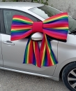 Riesenschleife, Dekoschleife LGBTQ+ Pride, Regenbogen Schleife 90 x 85 cm