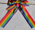 4 x Fertigschleife, Hochzeit pride, LGBT, Dekoschleife, Geschenkschleife, Regenbogen
